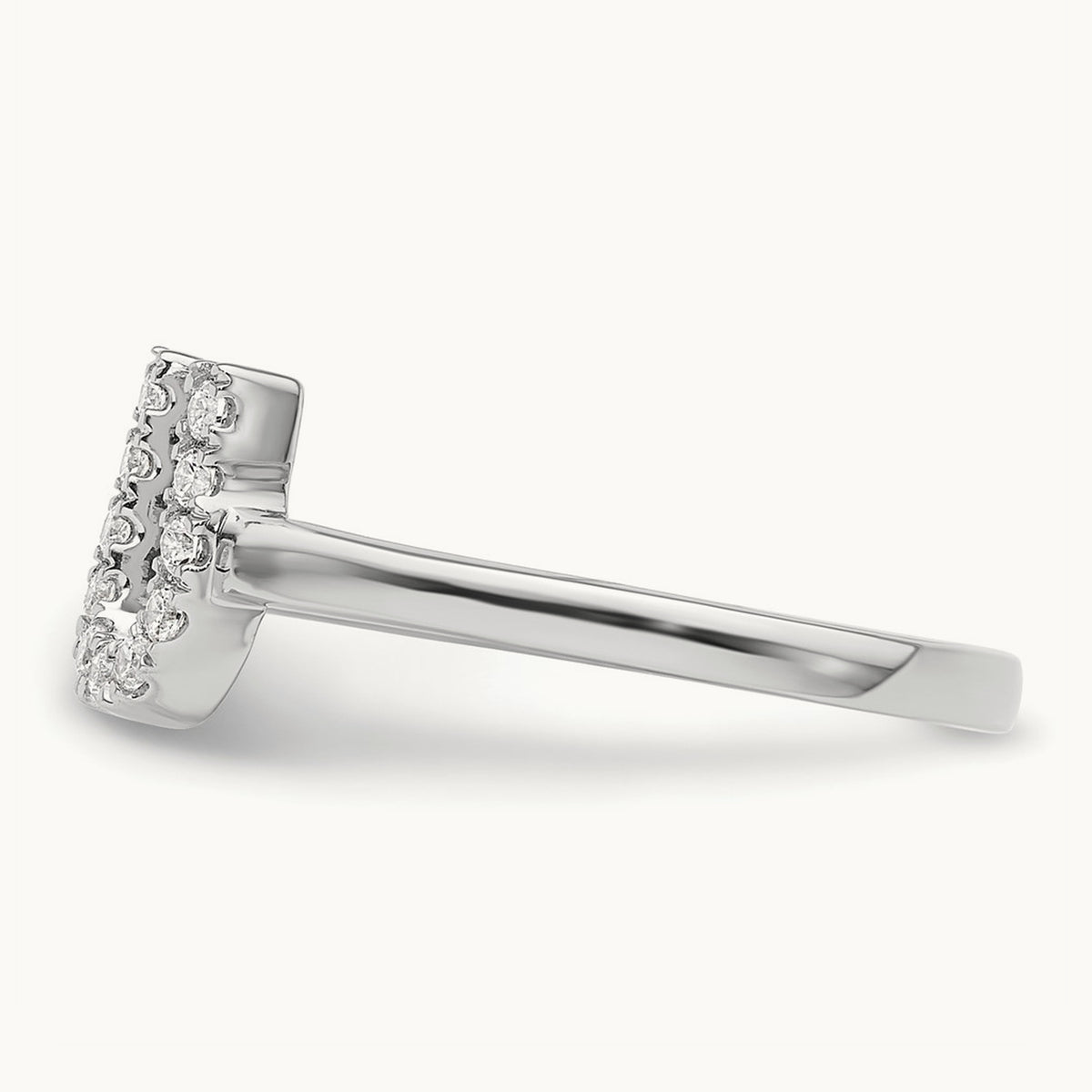 Initial U Adjustable Ring, 0.15 ct tw Lab-Grown Diamond
