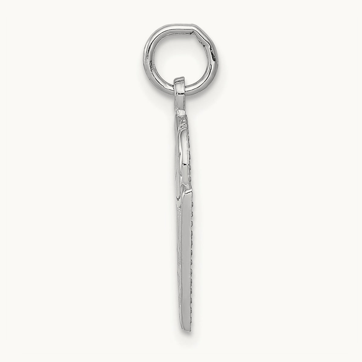Basketball Charm, 14K White Gold