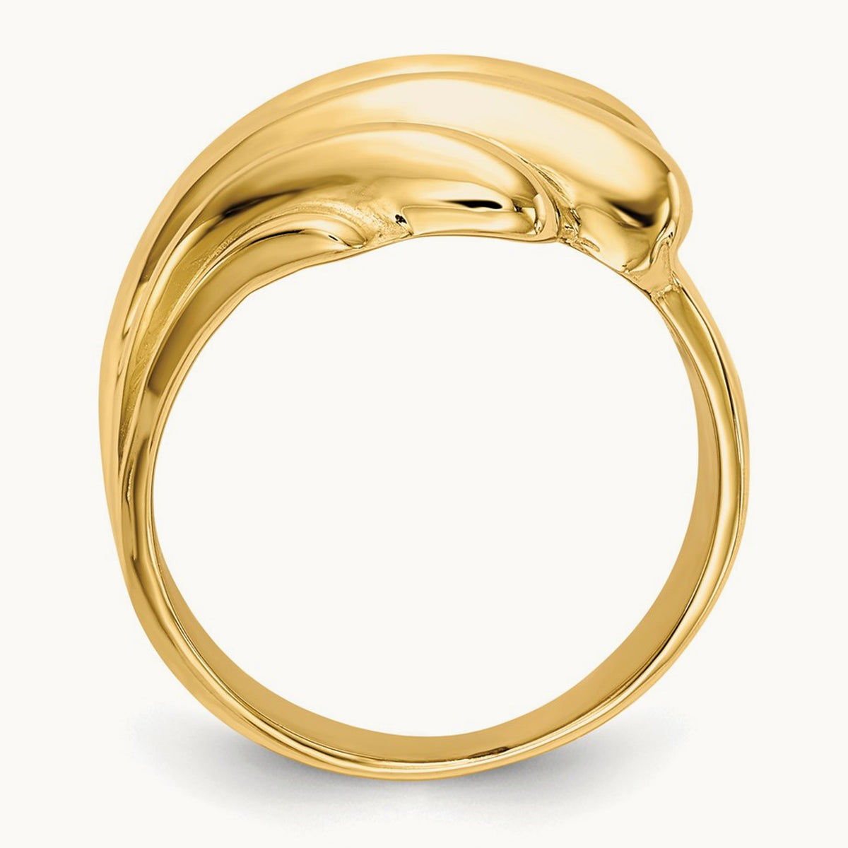 High Polished Dome Ring, 14K
