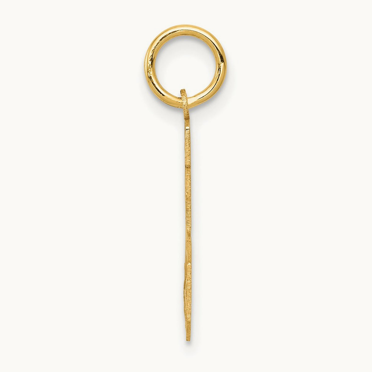 Small Satin Number 25 Charm — 14K Yellow Gold