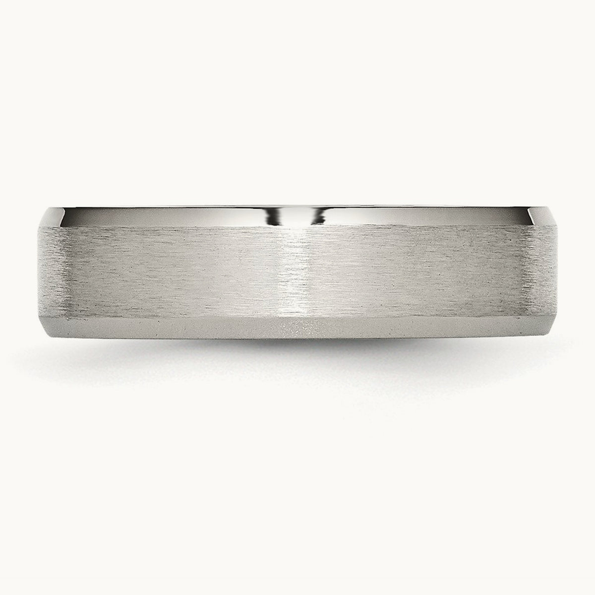 Brushed with Polished and Beveled Edge Band — 9.5