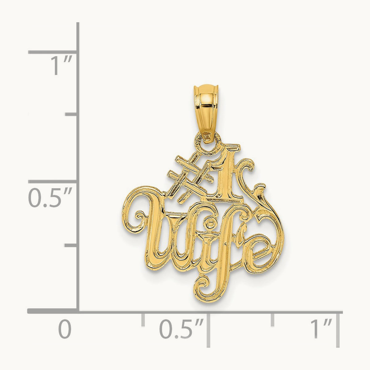 #1 WIFE Charm, 14K