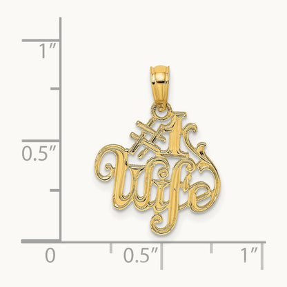 #1 WIFE Charm, 14K