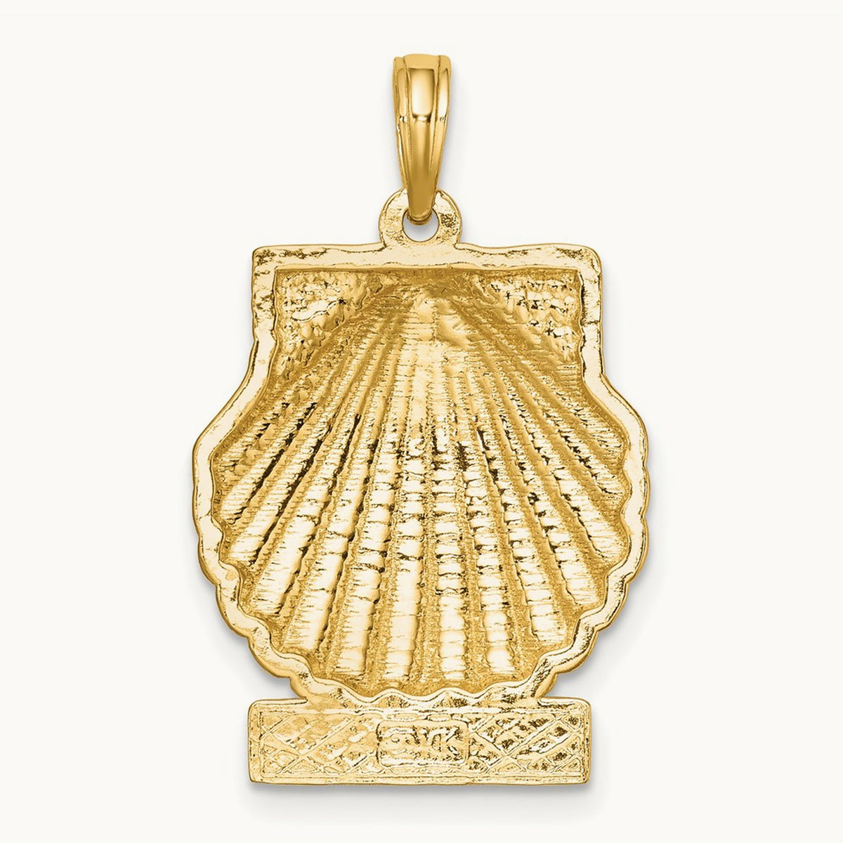 OCEAN CITY Scallop Shell Charm, 14K