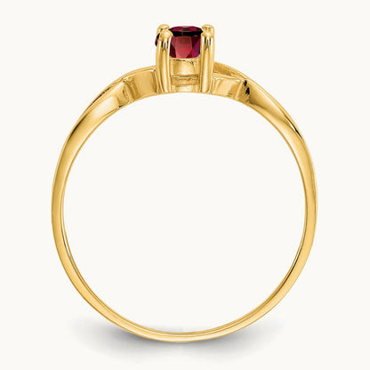 Garnet Birthstone Ring, 14K