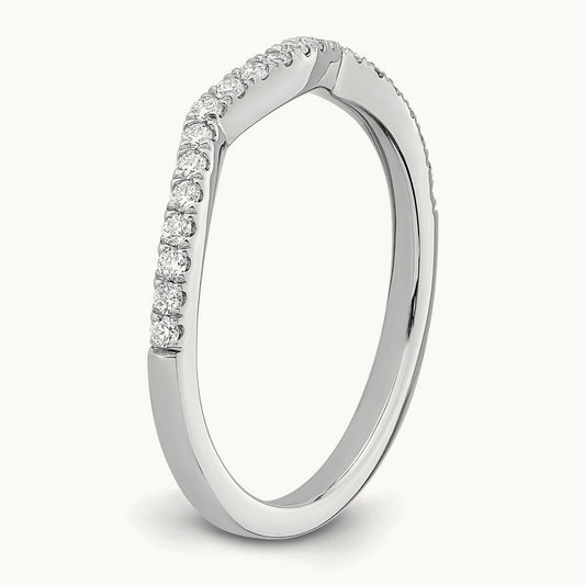 Diamond Wedding Band, 14K White Gold