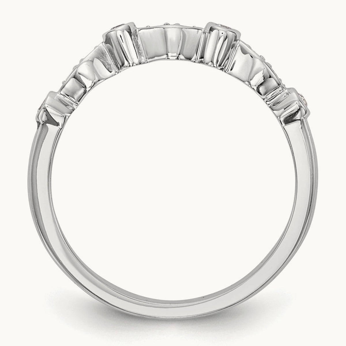 Diamond Wedding Band, 14K White Gold