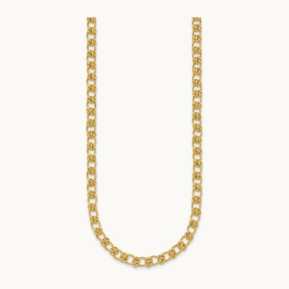 Polished Fancy Link 17 Inch Necklace, 5.0mm, 14K