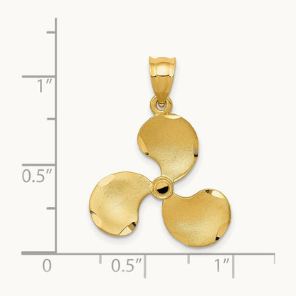 Propeller Pendant, 14K