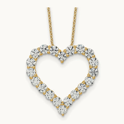 Heart Necklace, 3.00 ct tw Lab-Grown Diamond