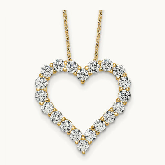 Heart Necklace, 3.00 ct tw Lab-Grown Diamond