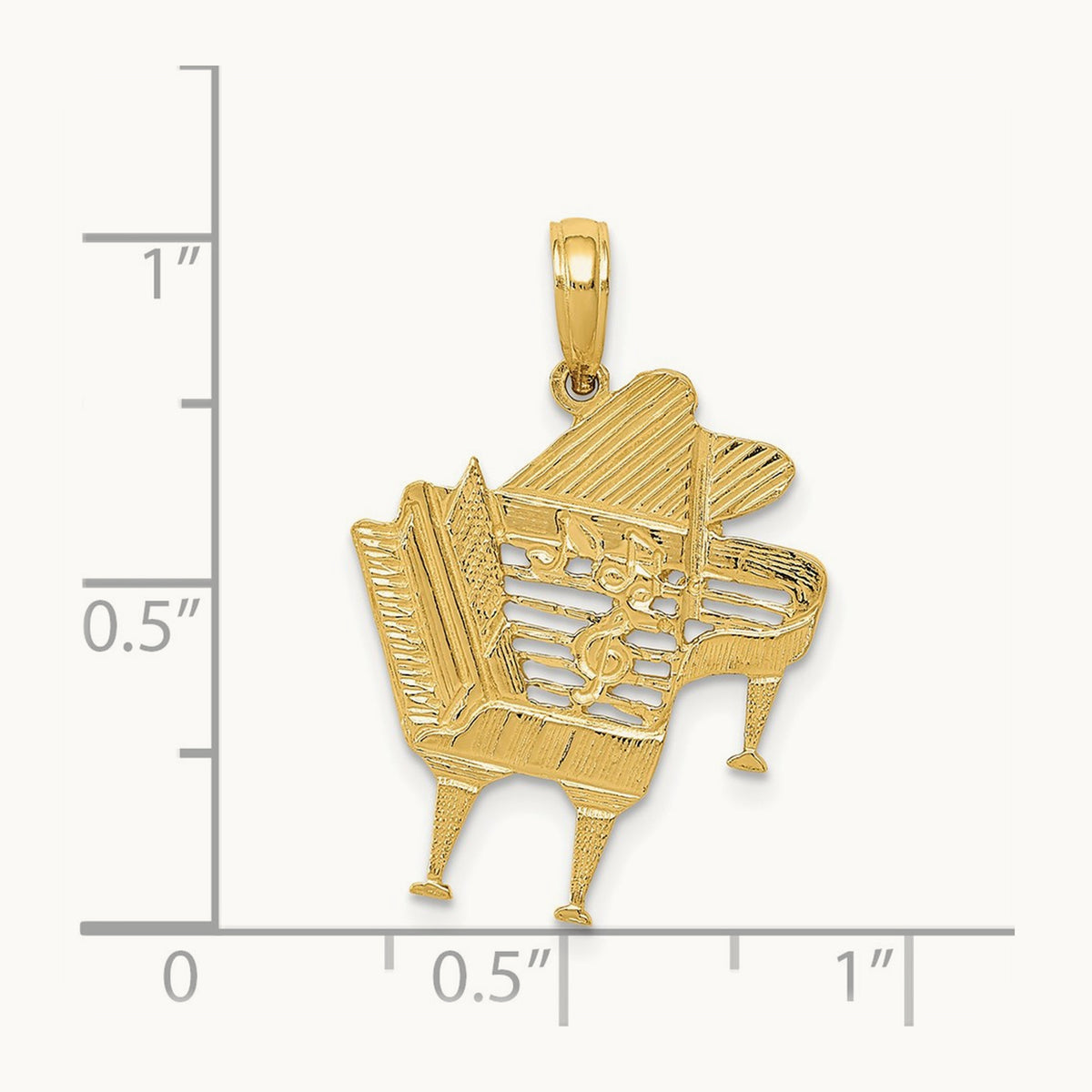 Piano Pendant, 14K
