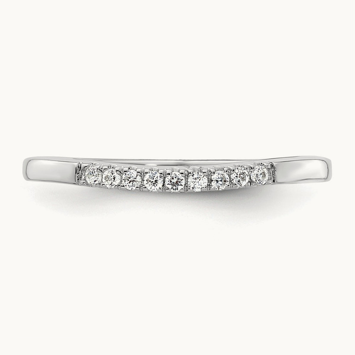 Diamond Wedding Band, 14K White Gold