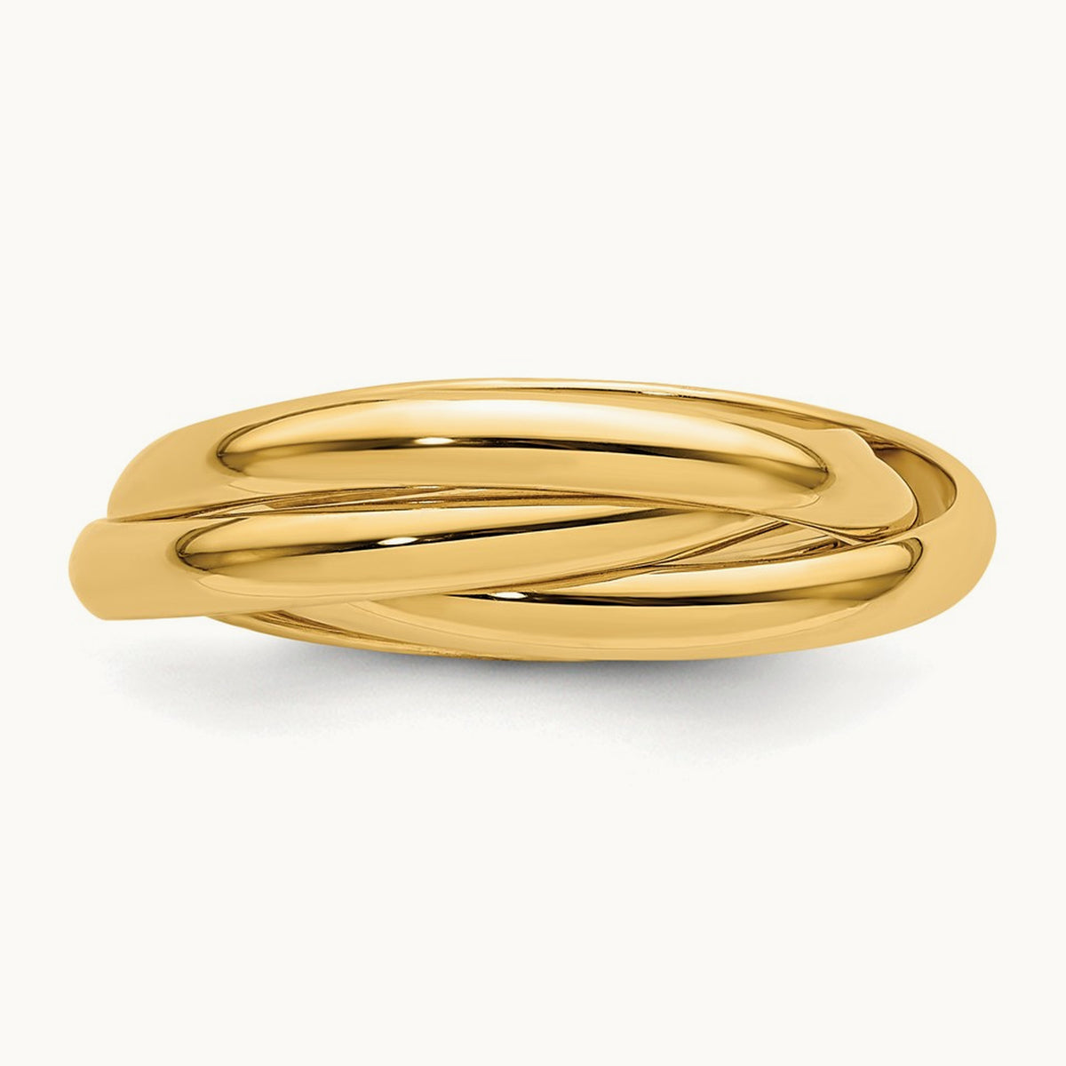 Polished Rolling Ring — 14K Yellow Gold
