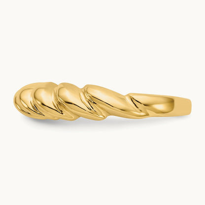 Polished Twisted Dome Ring, 14K