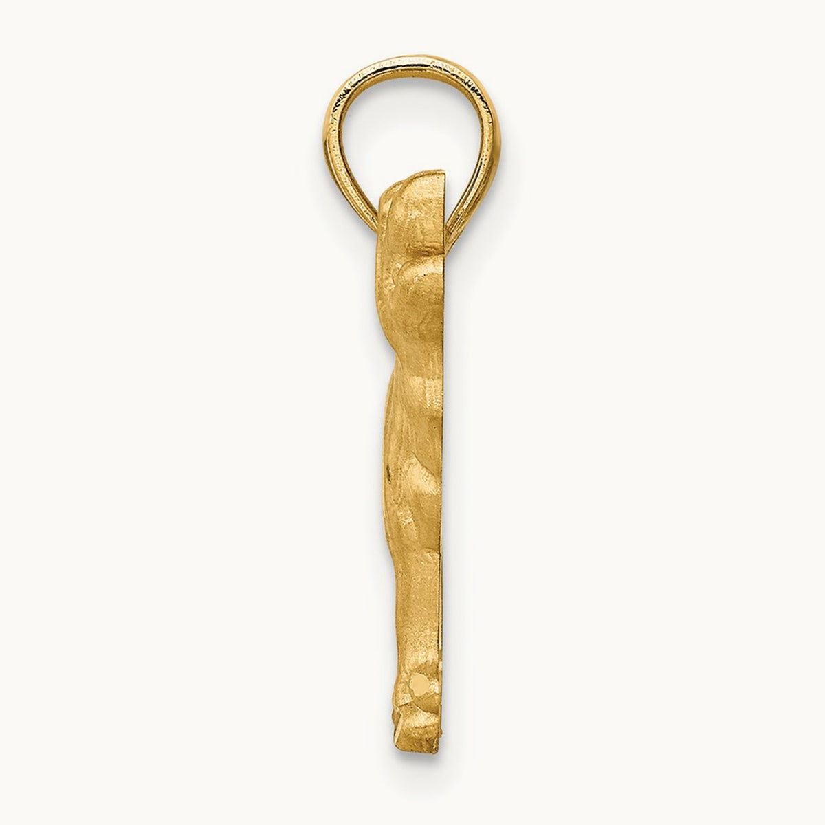 Diamond-cut Labrador Retriever Pendant, 14K
