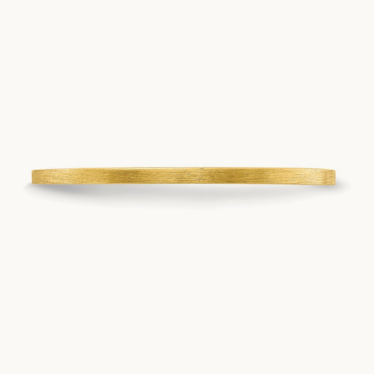 Flat Satin Stackable Band — 14K Yellow Gold