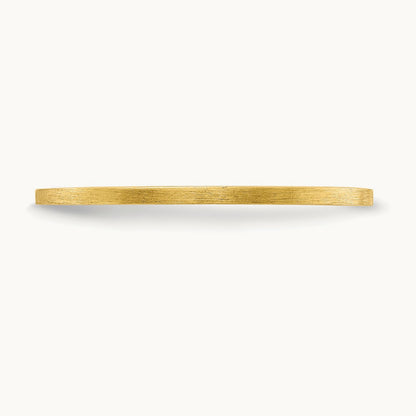 Flat Satin Stackable Band — 14K Yellow Gold
