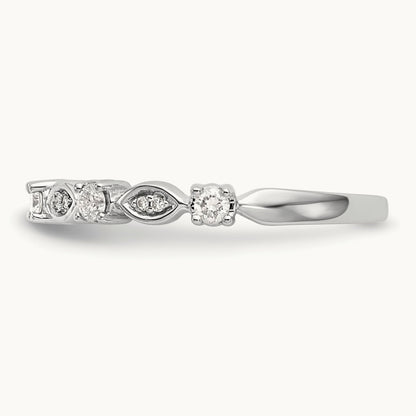 Diamond Band, 14K White Gold