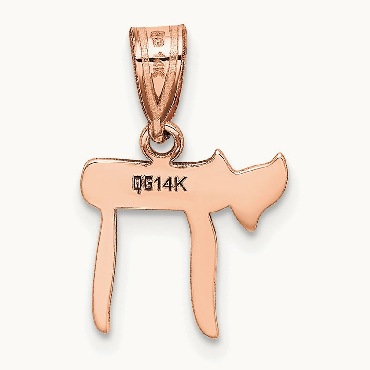 Chai Pendant — 14K Rose Gold