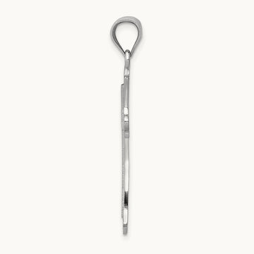 Cross Pendant, 14K White Gold