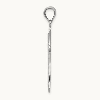 Cross Pendant, 14K White Gold