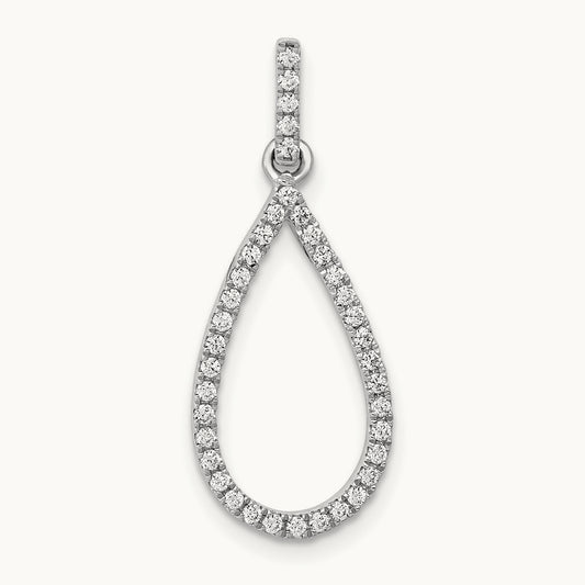 Teardrop Dangle Pendant, 0.25-0.50 ct tw Lab-Grown Diamond