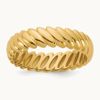 IB Goodman Men's Polished Twisted Ring, 6mm — 14K Yellow Gold