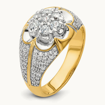 Men's Cluster Ring, 1.25 ct tw Lab-Grown Diamond