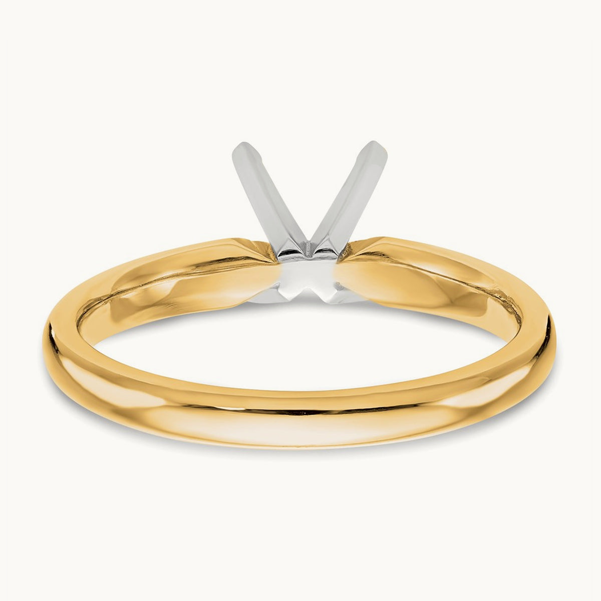 1/3ct. Medium-Weight 4-Prong Solitaire Mounting, 14K Two-tone