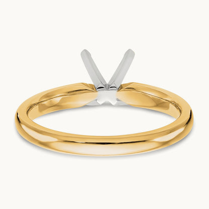 5/8ct. Medium-Weight 4-Prong Solitaire Mounting, 14K Two-tone
