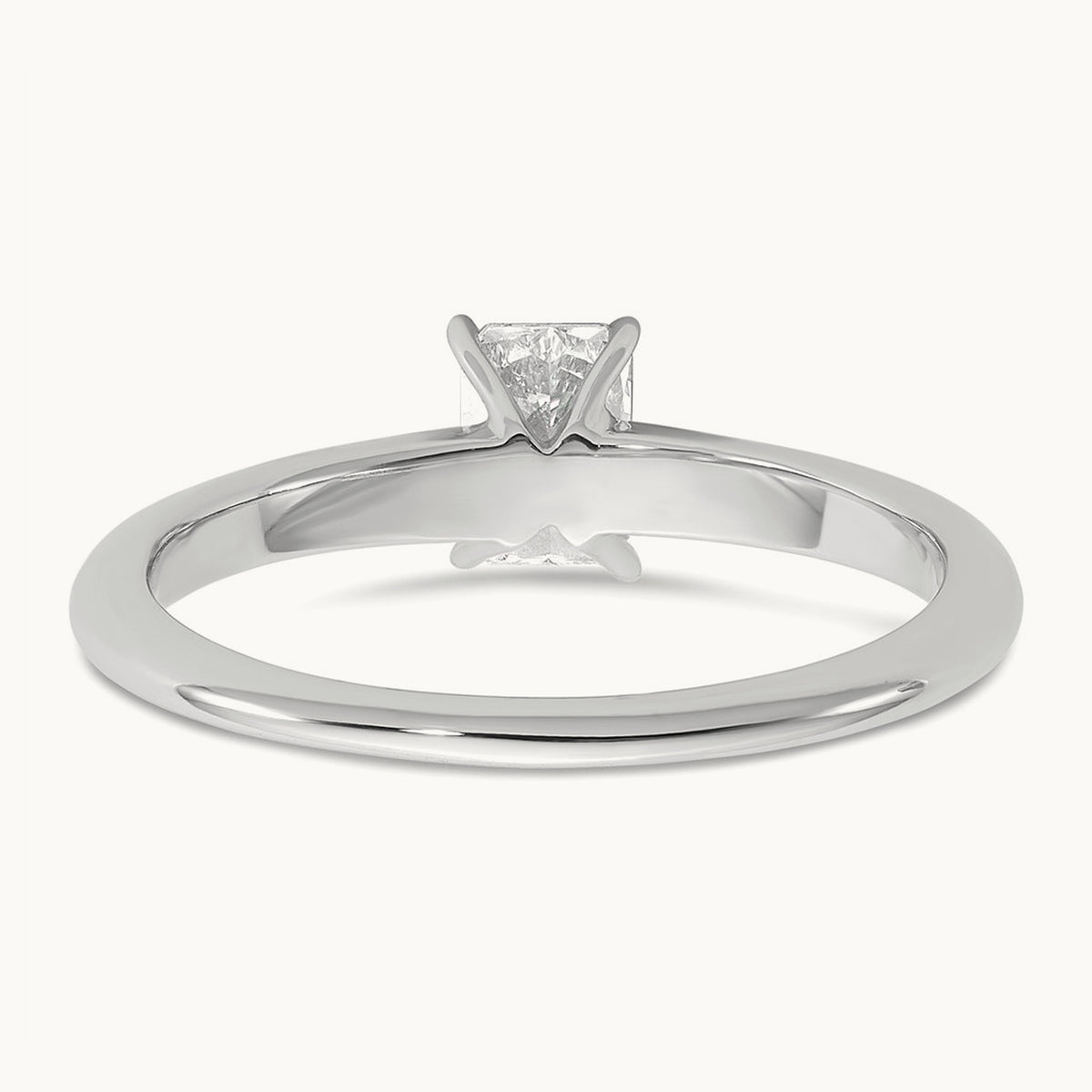 Radiant Solitaire Engagement Ring, 0.50-5.00 ct tw Lab-Grown Diamond — 1/2 ct, 14K White Gold