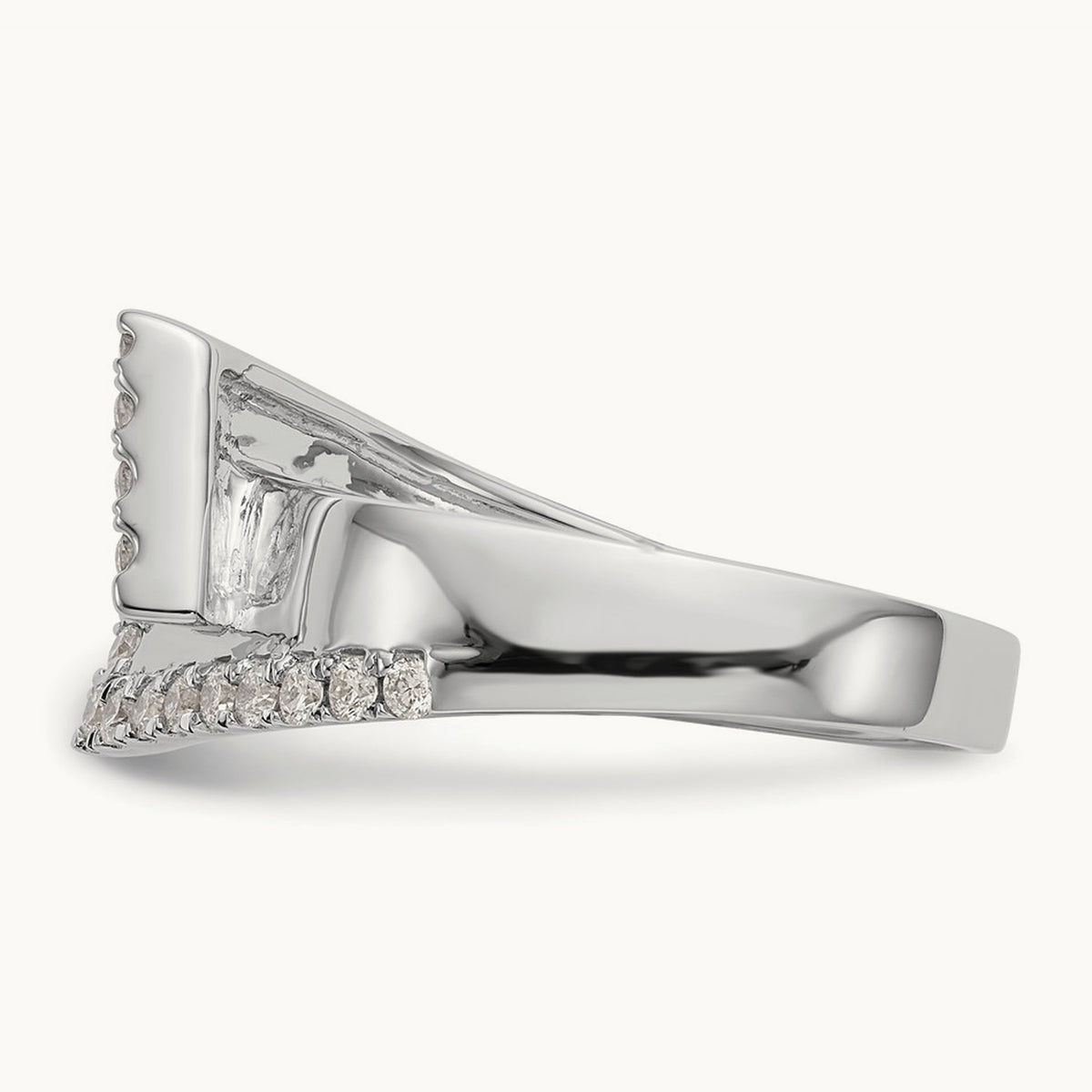 Semi-Mount Peg Set Engagement Ring, 0.50 ct tw Lab-Grown Diamond