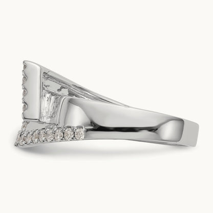 Semi-Mount Peg Set Engagement Ring, 0.50 ct tw Lab-Grown Diamond