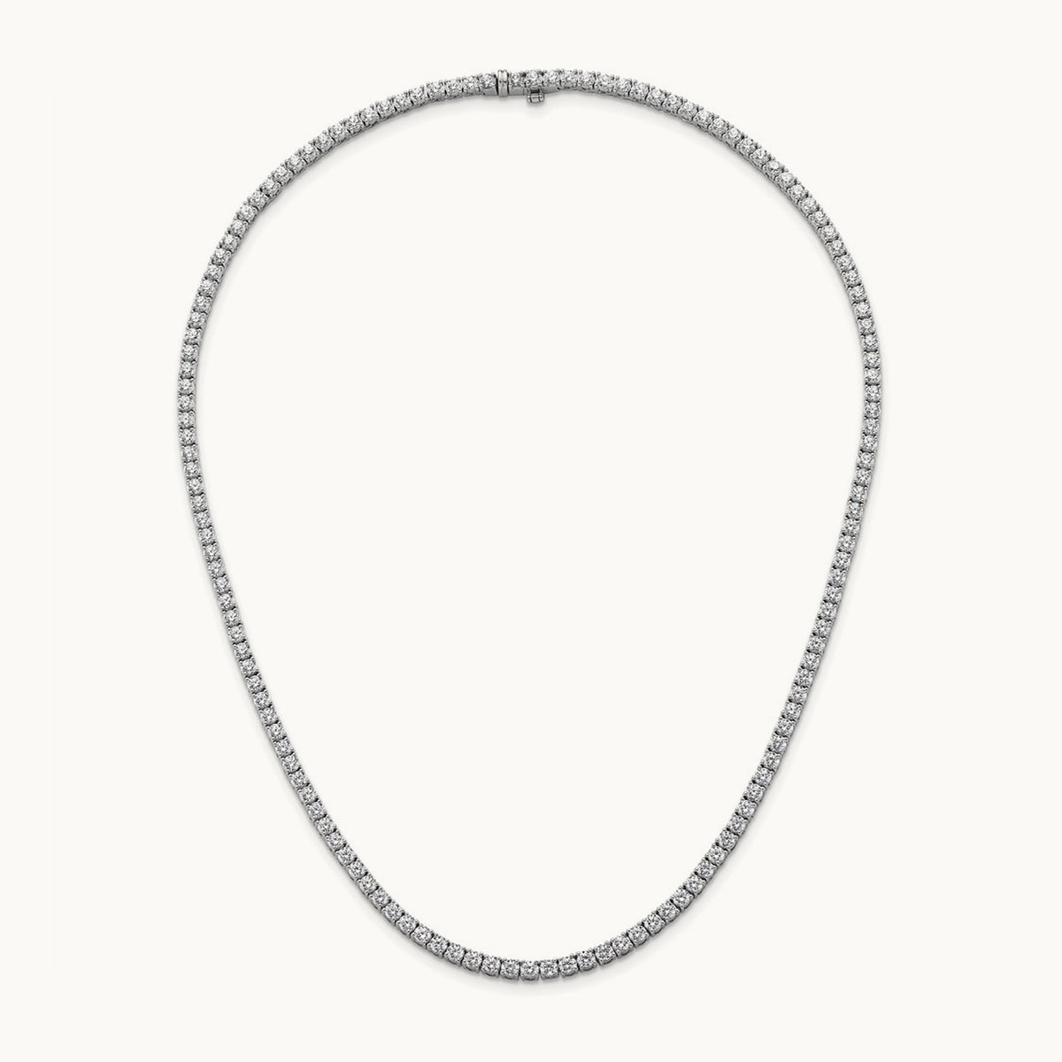 Straight Tennis Necklace, 13 1/2-17 7/8 ct Lab-Grown Diamond