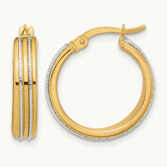 Polished and Diamond-cut Hoop Earrings — photo set