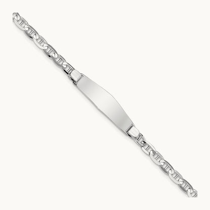 WG Soft Diamond Shape Anchor Link ID Bracelet, 14K