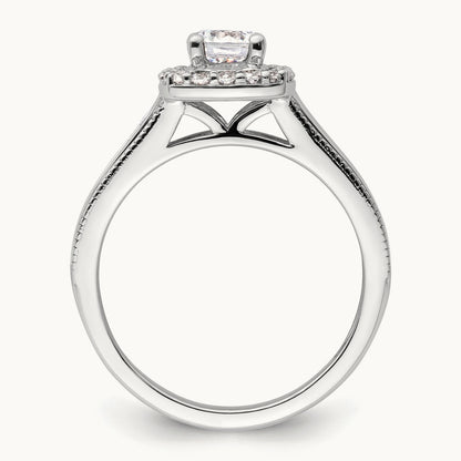 Halo Engagement Ring, 1.00 ct tw Lab-Grown Diamond