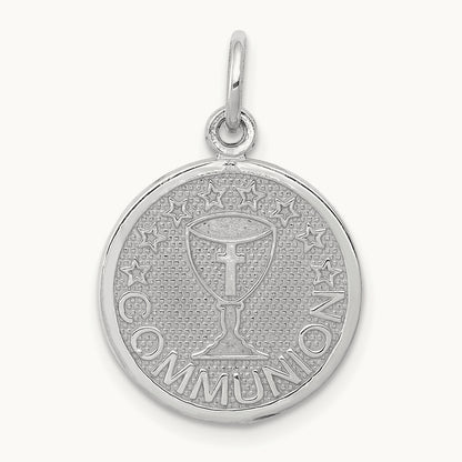 Communion Charm, 14K White Gold