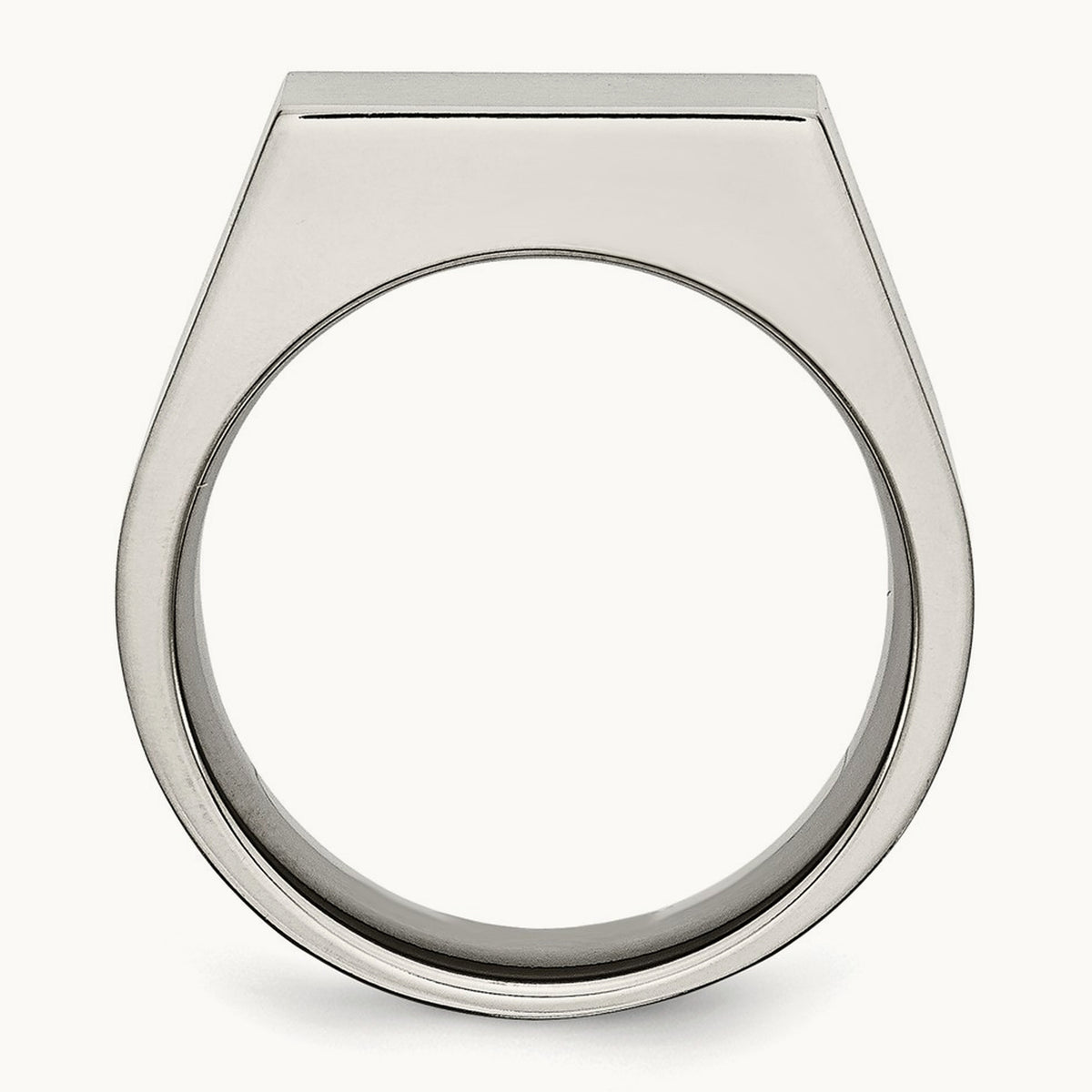 Brushed and Polished Signet Ring — photo set