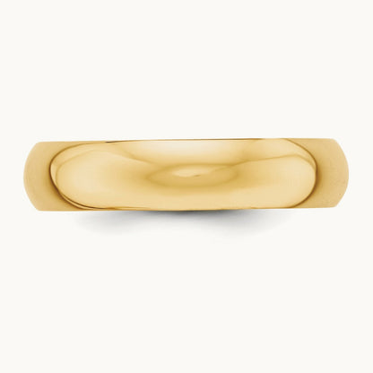 Half Round Band, 5mm, 10K Yellow Gold
