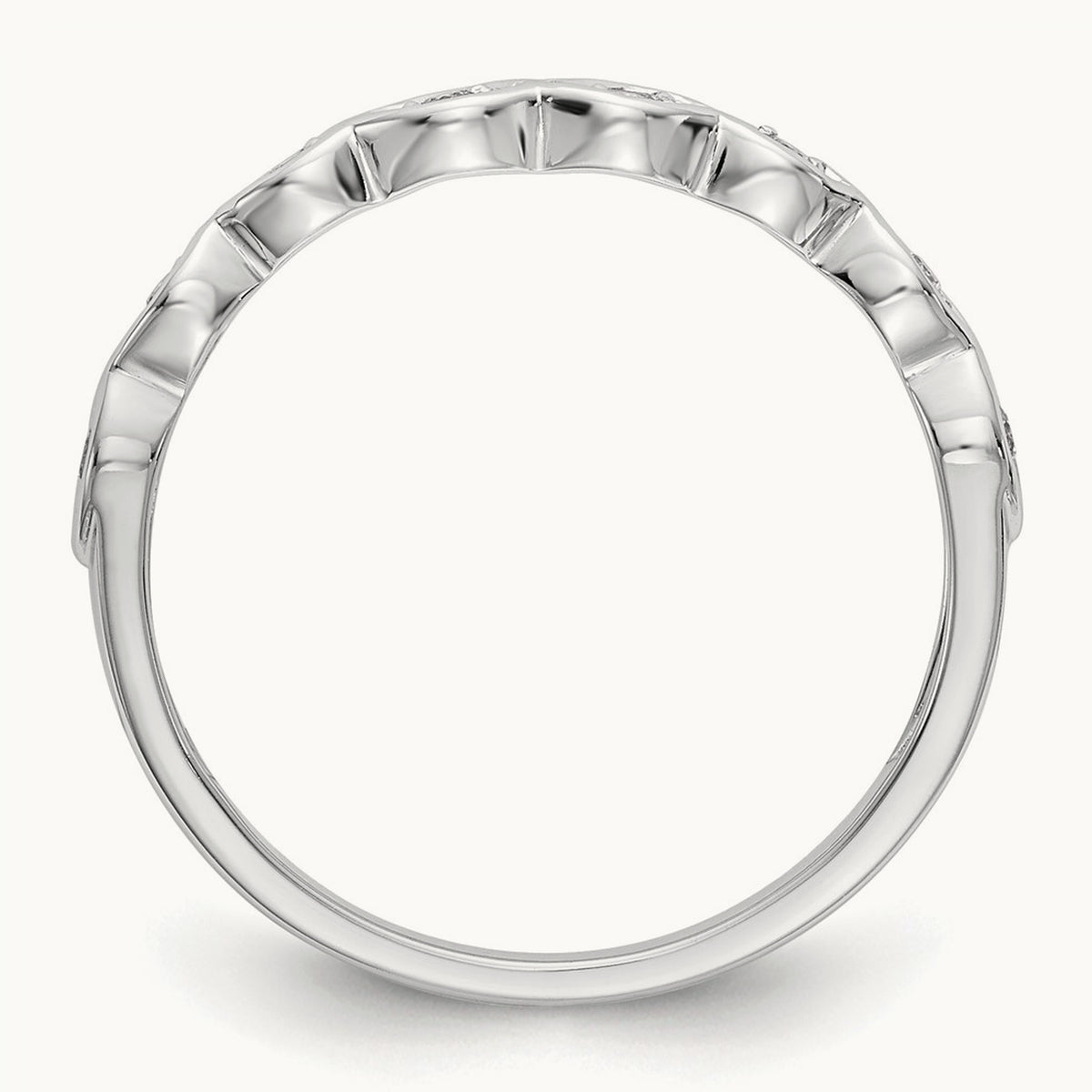 Diamond Band, 0.08 ct tw, 14K Gold — 14K White Gold