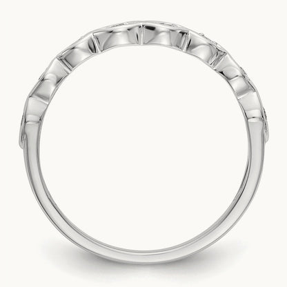 Diamond Band, 0.08 ct tw, 14K Gold — 14K White Gold