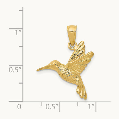 Hummingbird Pendant, 14K