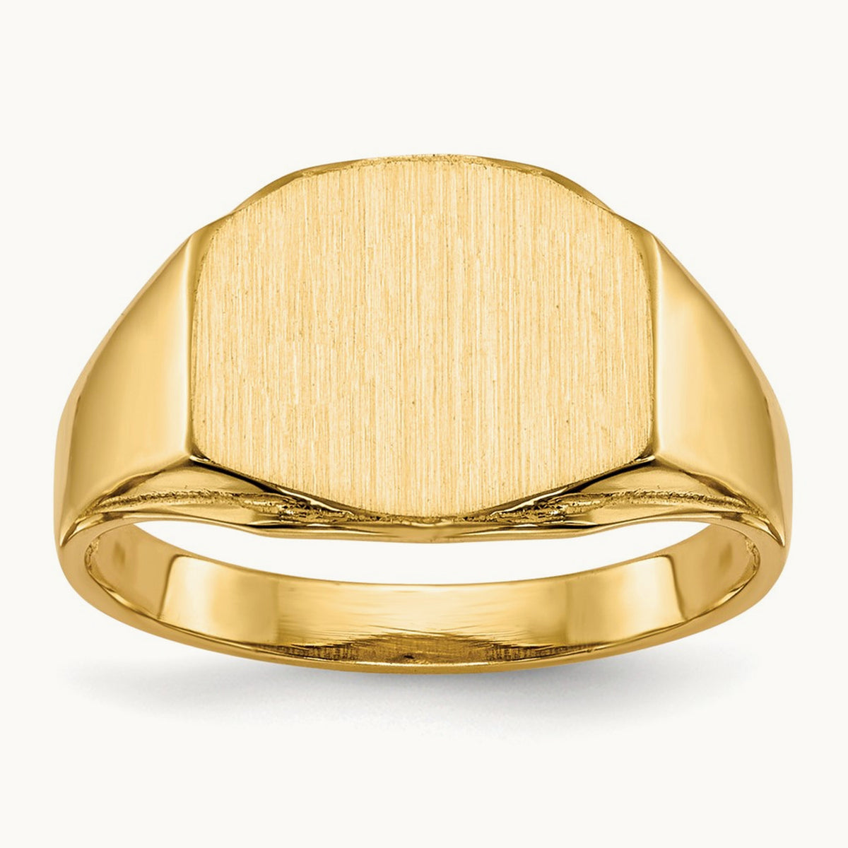 11.5x8. Open Back Signet Ring, 5mm, 14K