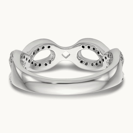Peg Set Semi-Mount Infinity Engagement Ring, 0.25 ct tw