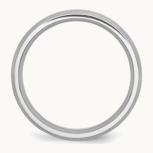 Chisel Cobalt Satin and Polished Grooved 6mm Band