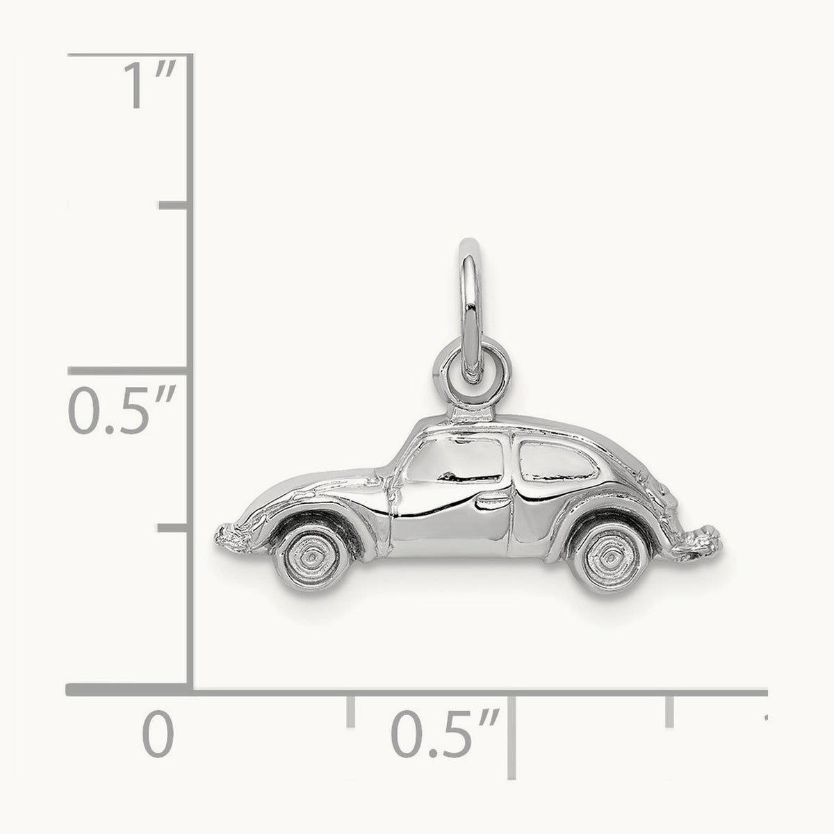 Car Charm, 14K White Gold