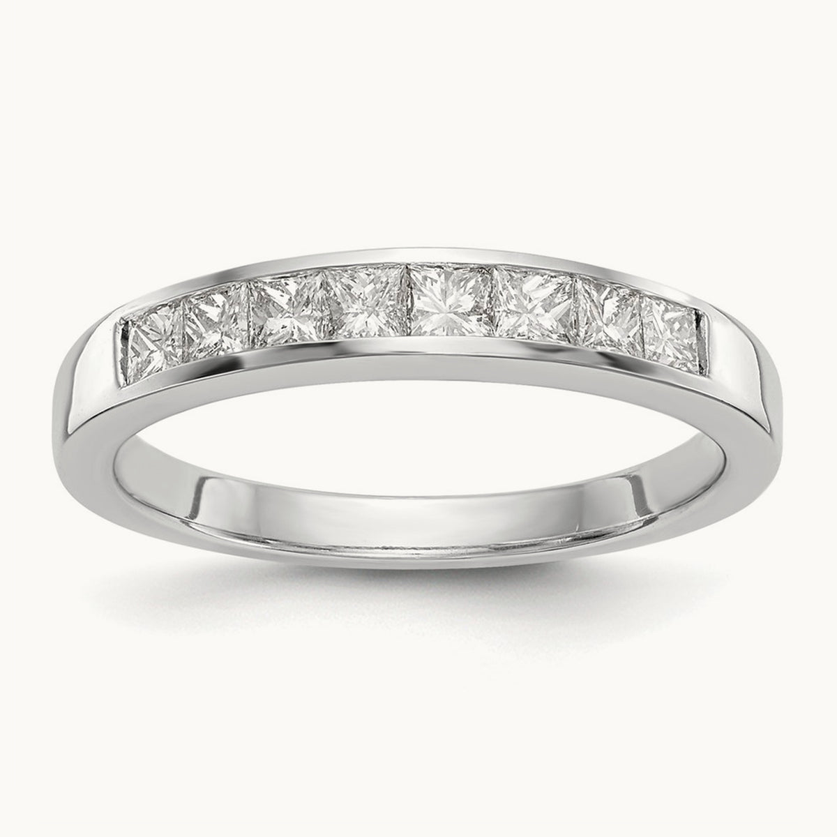 Diamond Wedding Band, 14K White Gold
