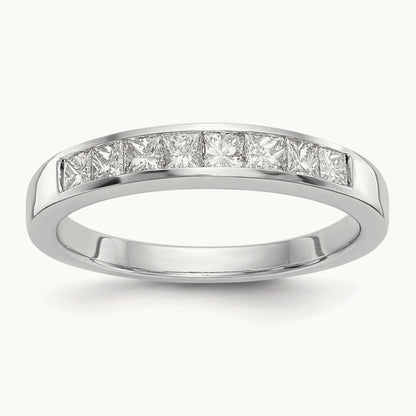 Diamond Wedding Band, 14K White Gold